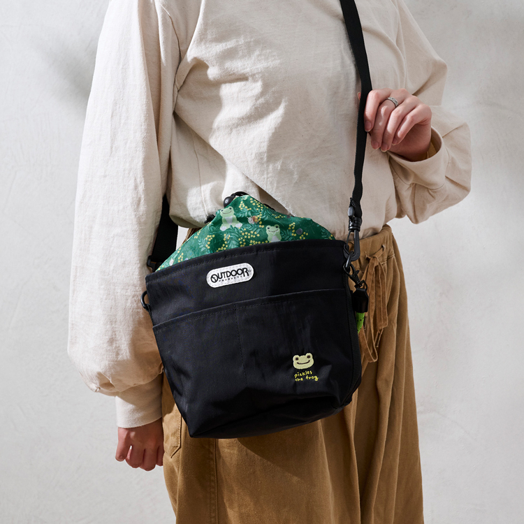 かえるのピクルス ロープ手ショルダーバッグ