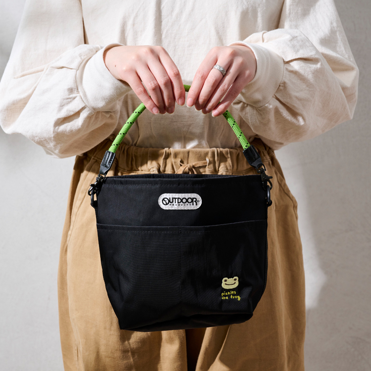 かえるのピクルス ロープ手ショルダーバッグ