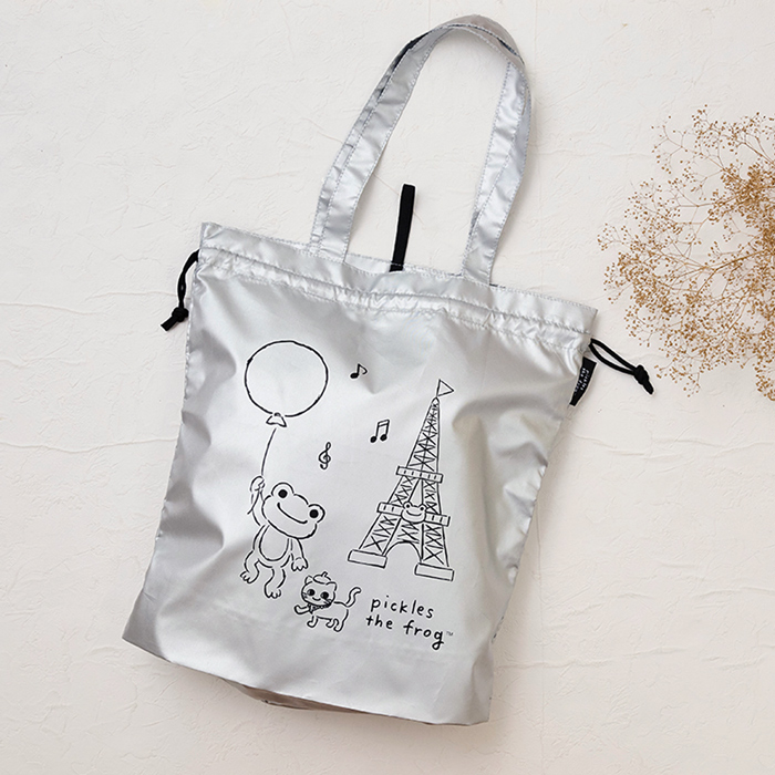 かえるのピクルス La Villa de pickles(ラヴィラドピクルス) 巾着トートバッグ
