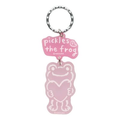 かえるのピクルス】ガマ口たわらポーチ（クレヨンタッチ