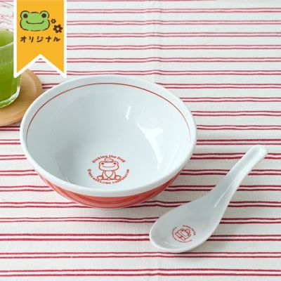 かえるのピクルス】中華食器セット（れんげ＆どんぶり）【当店