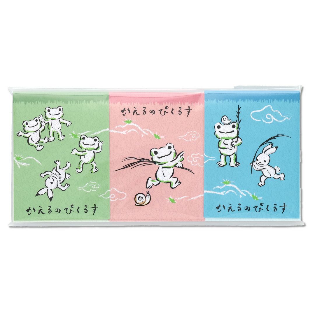 かえるのピクルス】3種メモセット（鳥獣戯画風）PCMP05 | かえるの